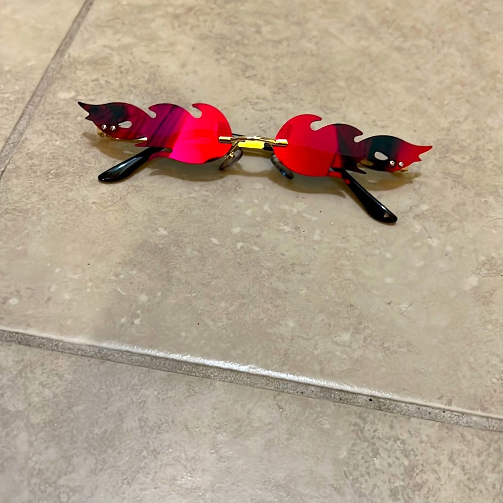 Red flame sunglasses